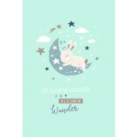 Geburt Baby Glückwunschkarte mit Umschlag Mond...