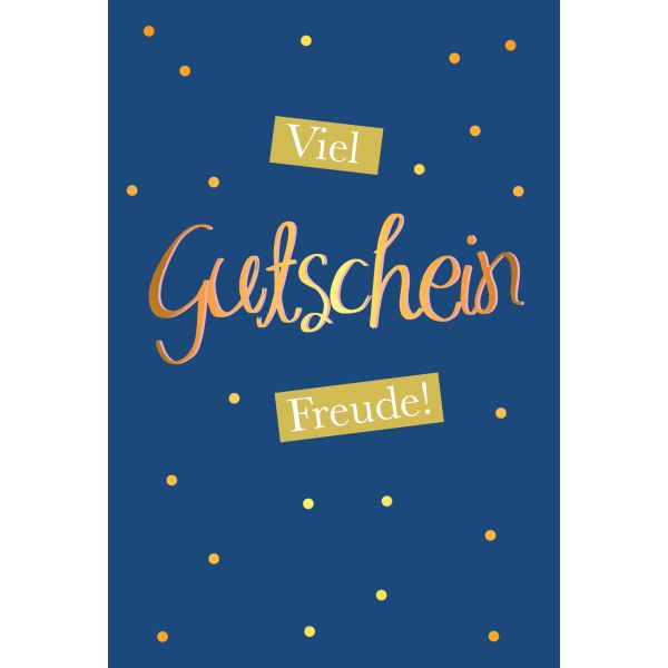 Gutscheinkarte Glückwunschkarte mit Umschlag Viel Freude