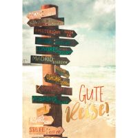 Abschied Glückwunschkarte mit Umschlag Gute Reise...