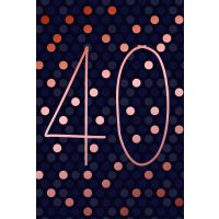 40. Geburtstag Glückwunschkarte mit Umschlag 40....