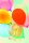 30. Geburtstag - Karte mit Umschlag - bunte Luftballons - mit Goldfolie