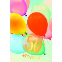 50. Geburtstag Glückwunschkarte mit Umschlag 50....