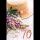 A 70. Geburtstag Karte mit Umschlag Blumen mit rosegoldener Metallicfolie