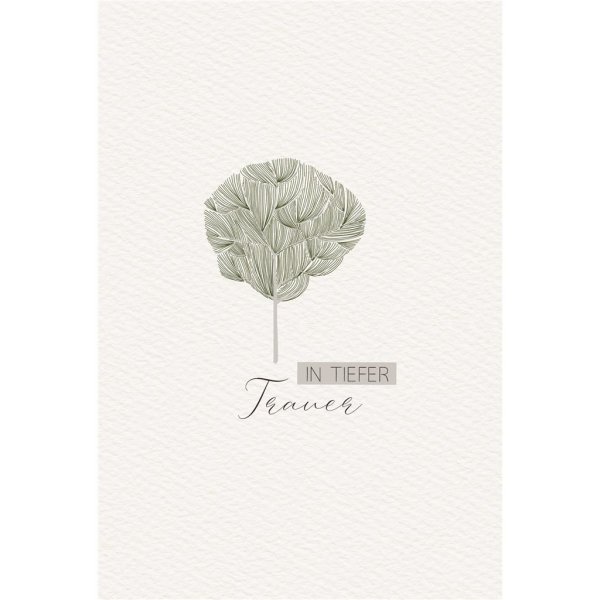 Trauer – Beileid – Kondolenz - Trauerkarte im Format 11,5 x 17 cm mit Umschlag - Baum