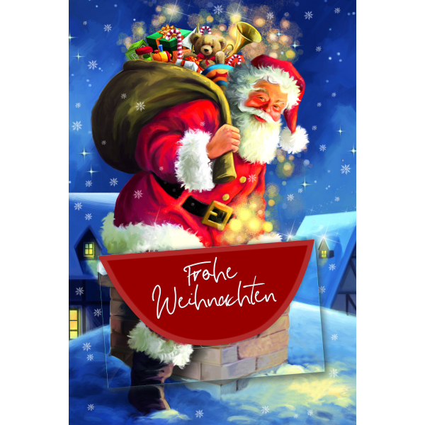 Weihnachtskarten-Set – 100 Stück Mit Goldfolie & Umschlägen, Dunkelgrün