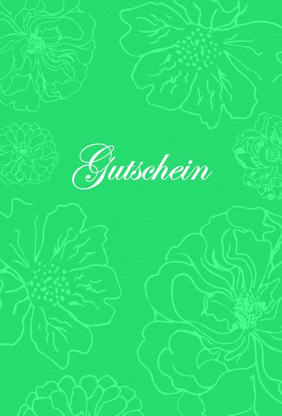 Gutschein - Glückwunschkarte im Format 11,5 x 17 cm mit Umschlag - Blumen