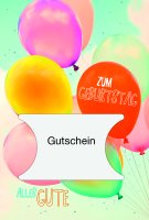 Geburtstag – Gutschein - Glückwunschkarte im...