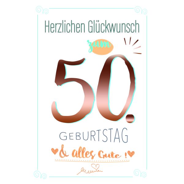 Gluckwunschkarten Zum 50 Geburtstag