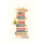 Ohne Text Skorpions Art Glückwunschkarte mit Umschlag Bücherstapel, Brille, Marienkäfer und Blume mit Goldfolie