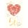 Goldhochzeit Skorpions Art - 50. Hochzeitstag - Glückwunschkarte im Format 11,5 x 17 cm mit Umschlag - Herz aus Rosenblüten - mit Goldfolie
