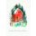 Weihnachten Grußkarte Glückwunschkarte mit Umschlag Haus, Rehe, Naturkart