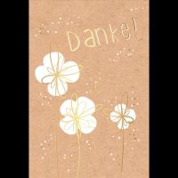 Danke Glückwunschkarte mit Umschlag Blumen mit...