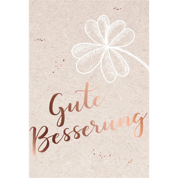 Genesung – Gute Besserung - Glückwunschkarte im Format 11,5 x 17 cm mit Umschlag - Schriftkarte