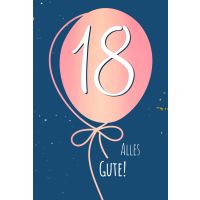 18. Geburtstag Glückwunschkarte mit Umschlag 18....