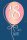 18. Geburtstag - Karte mit Umschlag - Luftballons - mit rosegoldener Metallicfolie