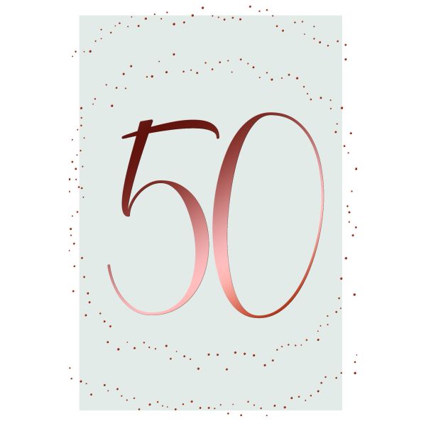 50. Geburtstag Glückwunschkarte mit Umschlag 50. Geburtstag