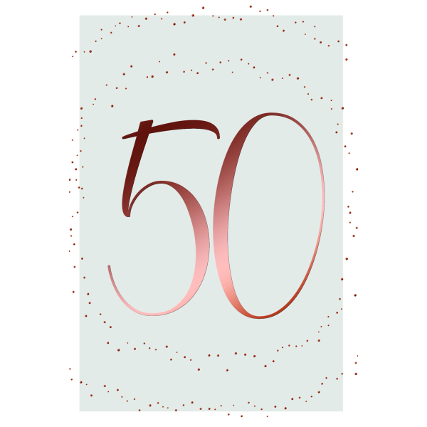 50. Geburtstag Glückwunschkarte mit Umschlag 50. Geburtstag