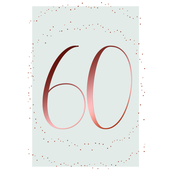 60. Geburtstag Glückwunschkarte mit Umschlag 60. Geburtstag
