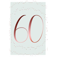 60. Geburtstag Glückwunschkarte mit Umschlag 60....