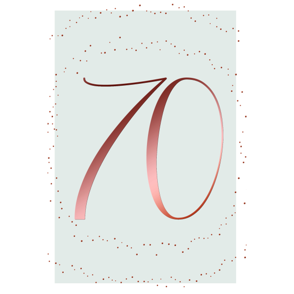 70. Geburtstag Glückwunschkarte mit Umschlag 70. Geburtstag