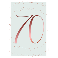 70. Geburtstag Glückwunschkarte mit Umschlag 70....