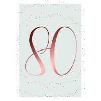 80. Geburtstag Karte mit Umschlag Schriftkarte mit...