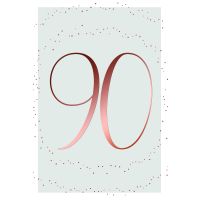 90. Geburtstag Karte mit Umschlag Schriftkarte mit...