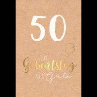 50. Geburtstag Glückwunschkarte mit Umschlag 50....