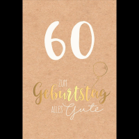 60. Geburtstag Glückwunschkarte mit Umschlag 60....