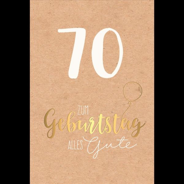 70. Geburtstag Glückwunschkarte mit Umschlag 70. Geburtstag Alles Gute