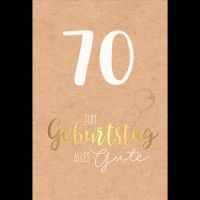 70. Geburtstag Glückwunschkarte mit Umschlag 70....