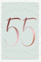 55. Geburtstag - Karte mit Umschlag - Schriftkarte - mit...