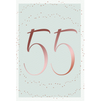 55. Geburtstag Karte mit Umschlag Schriftkarte mit...