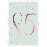 85. Geburtstag Karte mit Umschlag Schriftkarte mit...