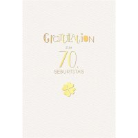 70. Geburtstag - Karte mit Umschlag - Schriftkarte - mit...