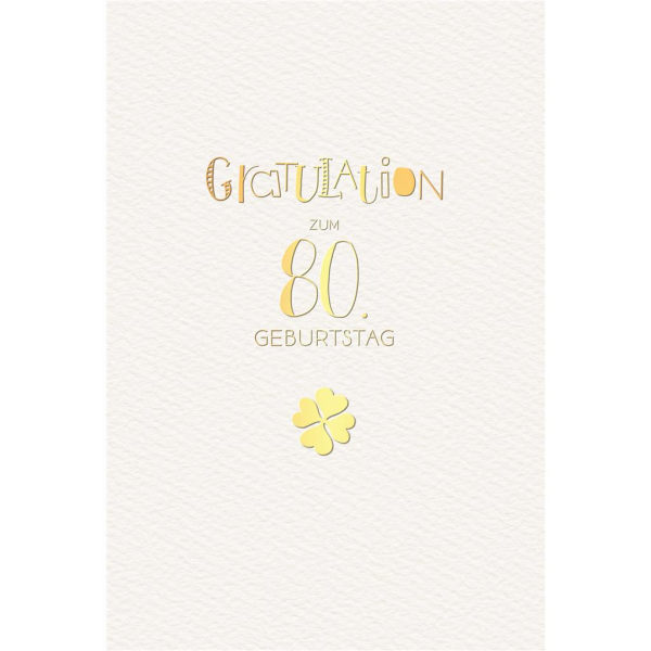 Geburtstagskarte Zum 80. Geburtstag – Vintage-Design, Mit Umschlag, Perfekt Für Oma, Opa, Eltern Oder Freunde