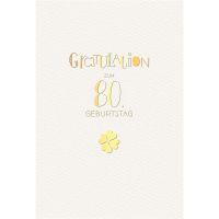 80. Geburtstag Glückwunschkarte mit Umschlag 80....