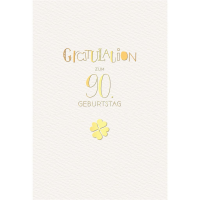 A 90. Geburtstag Karte mit Umschlag Schriftkarte mit...