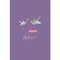 Hochzeit Glückwunschkarte mit Umschlag Tauben, Herz...