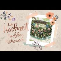 Hochzeitskarte Glückwunschkarte mit Umschlag Blumen...