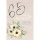 Eiserne Hochzeit - 65. Hochzeitstag - Glückwunschkarte im Format 11,5 x 17 cm mit Umschlag - weiße Blumen im Strauß - mit metallgrauer Folie