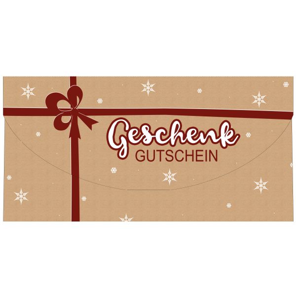 A Weihnachtskarte Gutschein mit Umschlag DIN lang Geschenkgutschein
