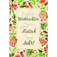 Weihnachten Zuckerrohrpapier Glückwunschkarte mit...