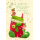 Weihnachten Zuckerrohrpapier Glückwunschkarte mit Umschlag Wichtel auf Weihnachtssocke