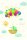 Geburt - Baby - Freudiges Ereignis Skorpions Art - Glückwunschkarte im Format 11,5 x 17 cm mit Umschlag - Babykorb an Luftballons - mit Goldfolie