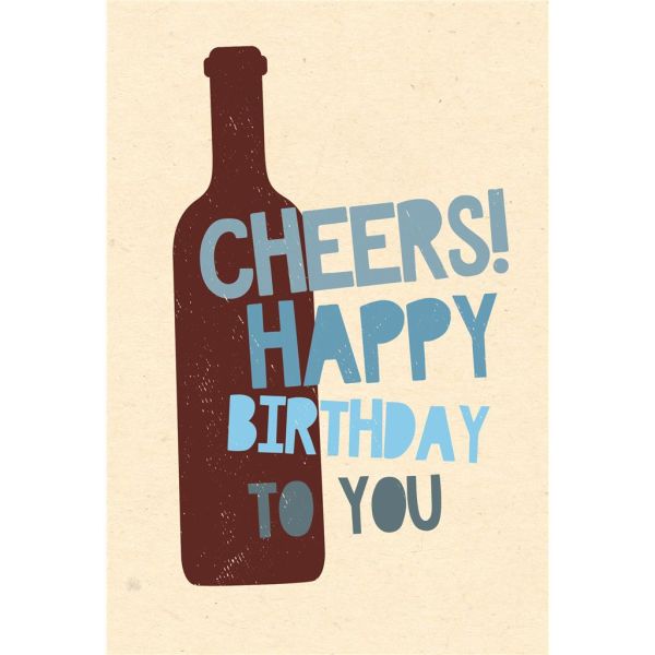 Geburtstag Karte mit Umschlag folienfrei unverpackt Greenline Cheers 23