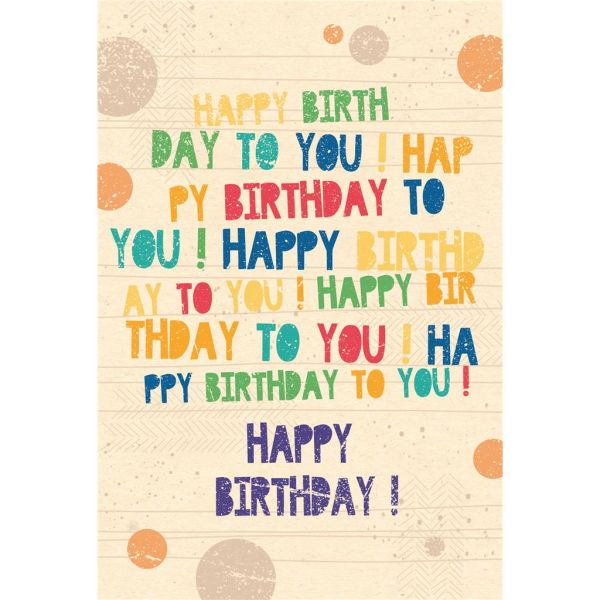 Geburtstag Karte mit Umschlag folienfrei unverpackt Greenline Happy Birthday