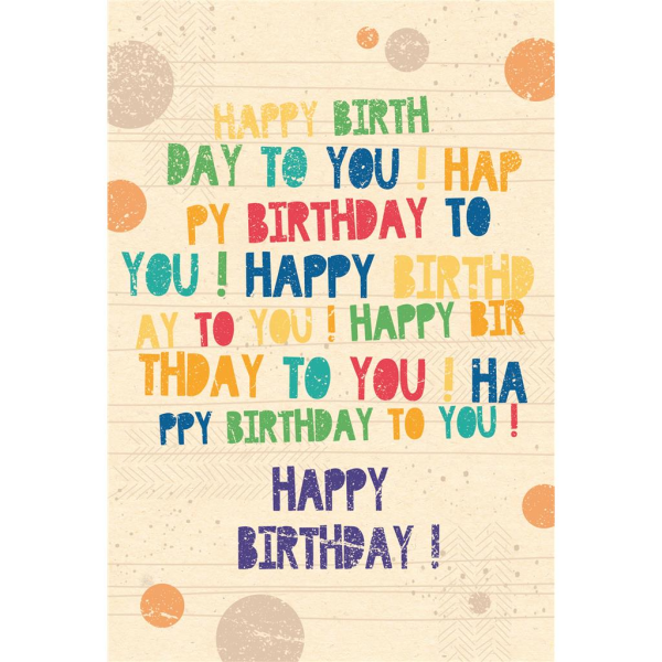 Geburtstag Karte mit Umschlag folienfrei unverpackt Greenline Happy Birthday