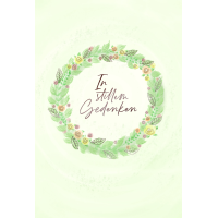 Beileid Kondolenz Trauerkarte Blumenkranz mit Goldfolie...