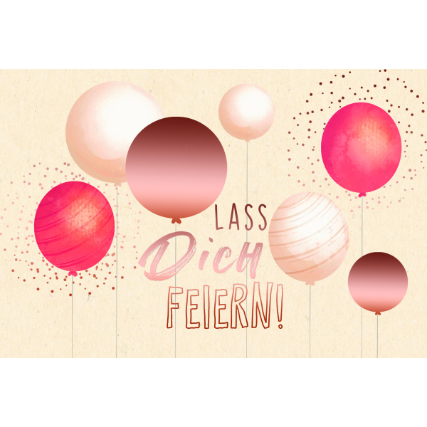 Allgemeine Karte mit Umschlag folienfrei unverpackt Greenline Lass dich feiern